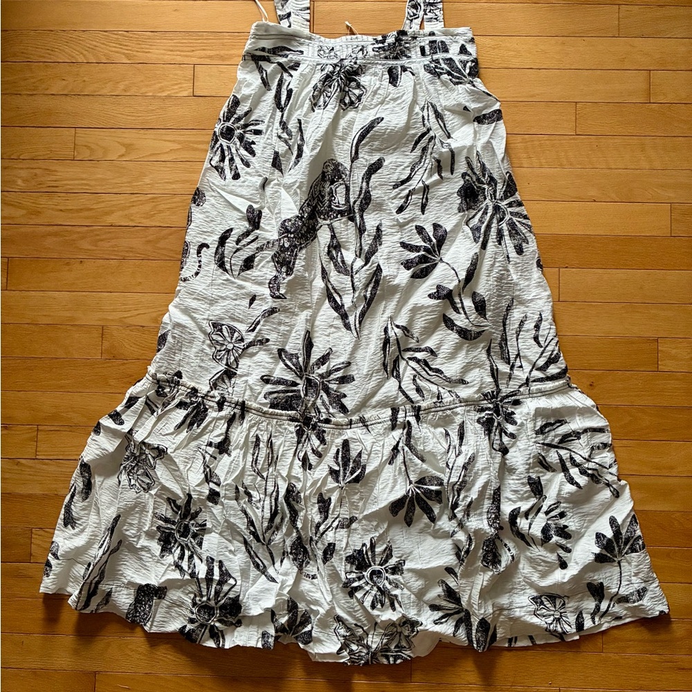 By Anthropologie Black and White Floral Dress